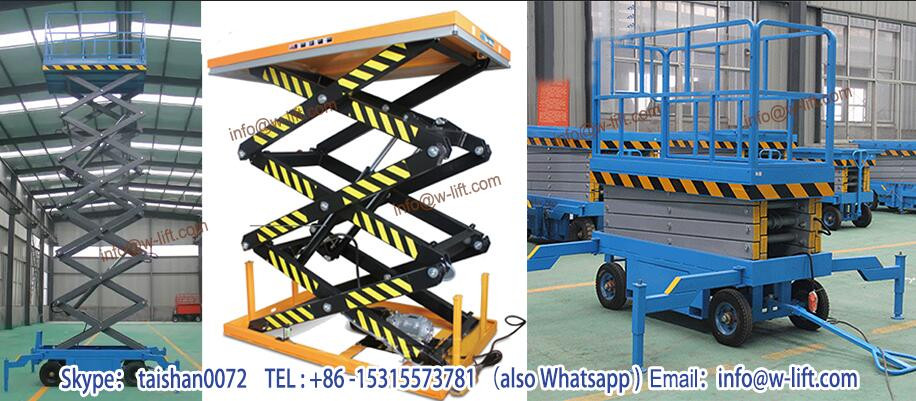 SJY0.3-10 manual trailing mobile electro-hydraulic scissor lift platform for sale