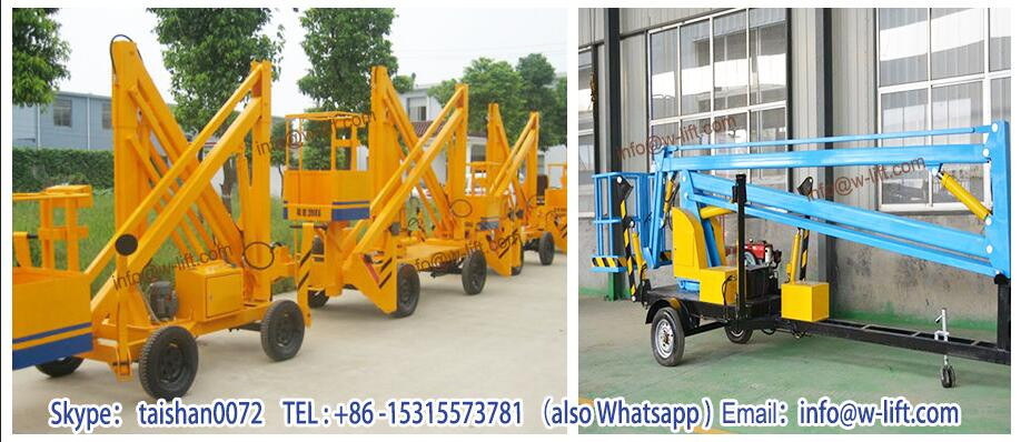 12m towable boom lift trailer mounted boom lift