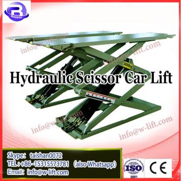 3.5 ton hydraulic scissor car lift in floor for wheel alignment tables platform